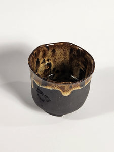 Sake Cup - Black Cheetah